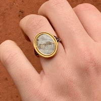 18th-century mourning ring with hairwork and enamel in 15ct gold, commemorating F.M. Tatton born in 1777.