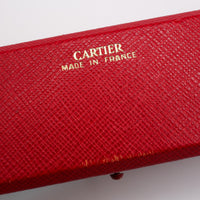 vintage Cartier red leather bracelet box with gold trim, available at  E L T O N S Mayfair