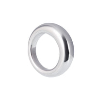 Chaumet Anneau ring in 18ct white gold, vintage 1990s French jewellery design with rounded dome profile, signed and hallmarked.