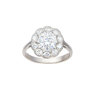 Diamond & 18ct Gold Cluster Ring | English 1981