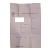 Original 1972 Grima receipt documenting the purchase of the 18ct gold ring, an archival record of provenance.