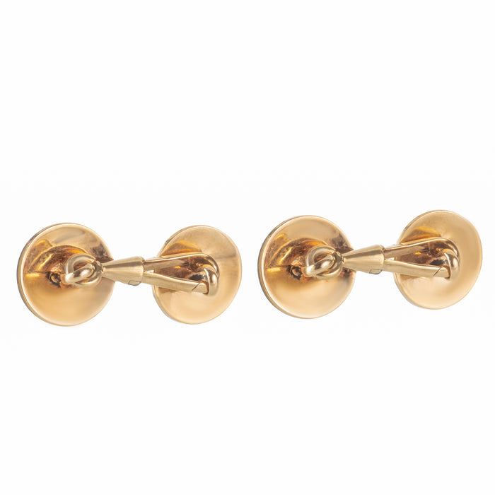 A pair of Platinum Gold Cufflinks