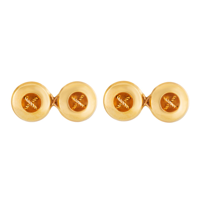 A pair of Gold Button Cufflinks