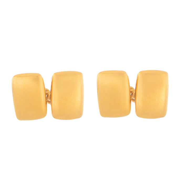 A pair of Gold Rectangular Cufflinks