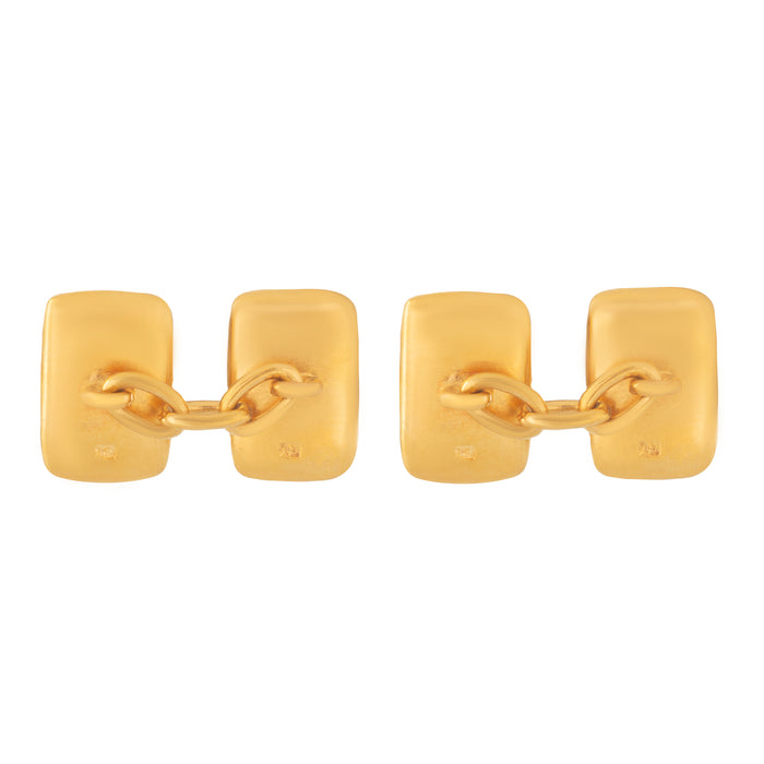 A pair of Gold Rectangular Cufflinks