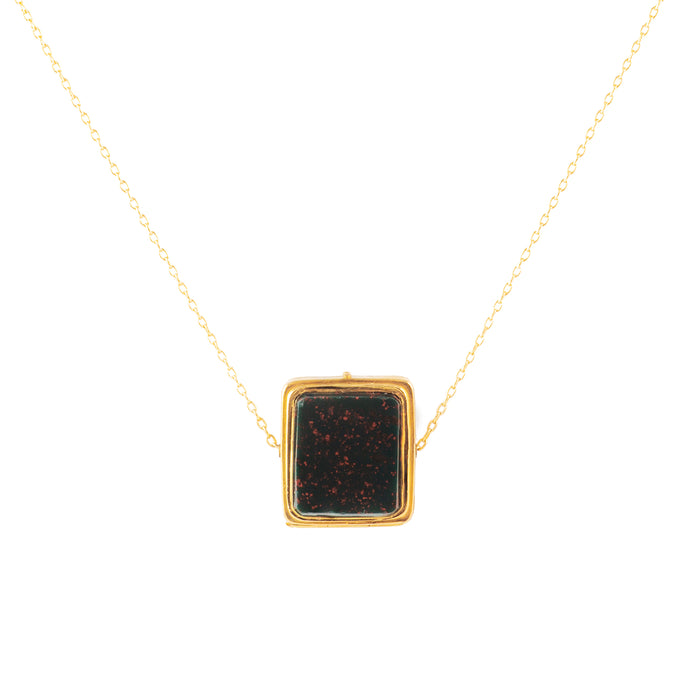 15ct gold watch fob pendant featuring carnelian intaglio and bloodstone