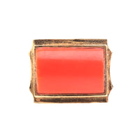 Coral & 18ct Gold Ring | Italian c.1960s