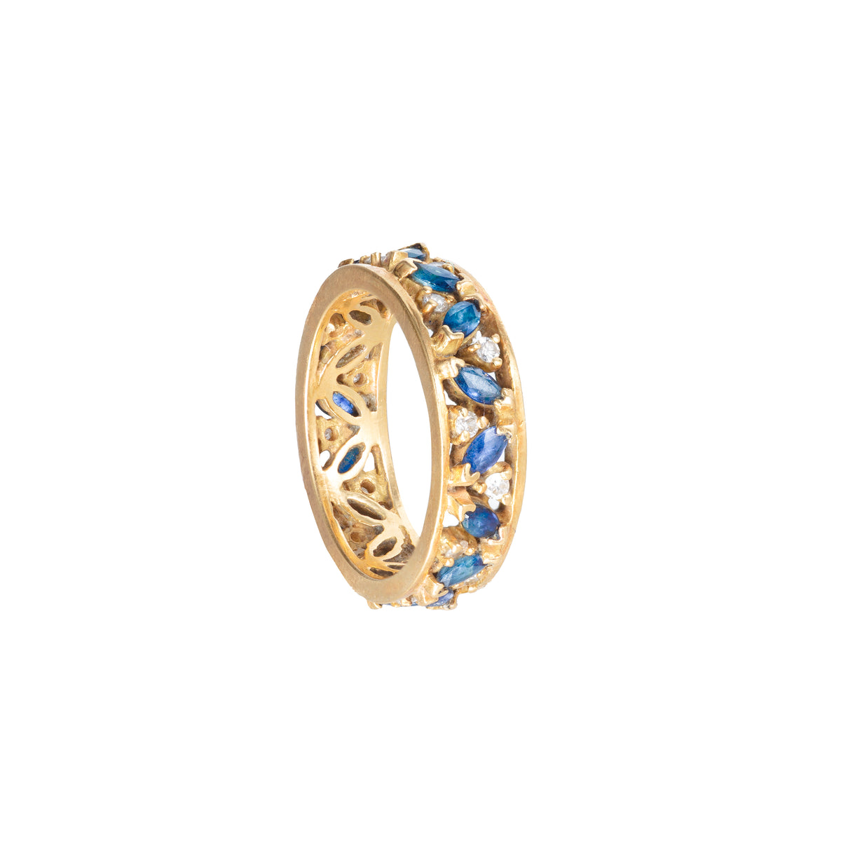 18ct Gold Sapphire Diamond Ring