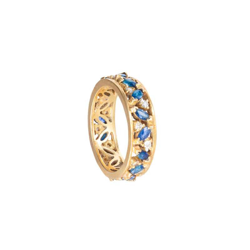18ct Gold Sapphire Diamond Ring