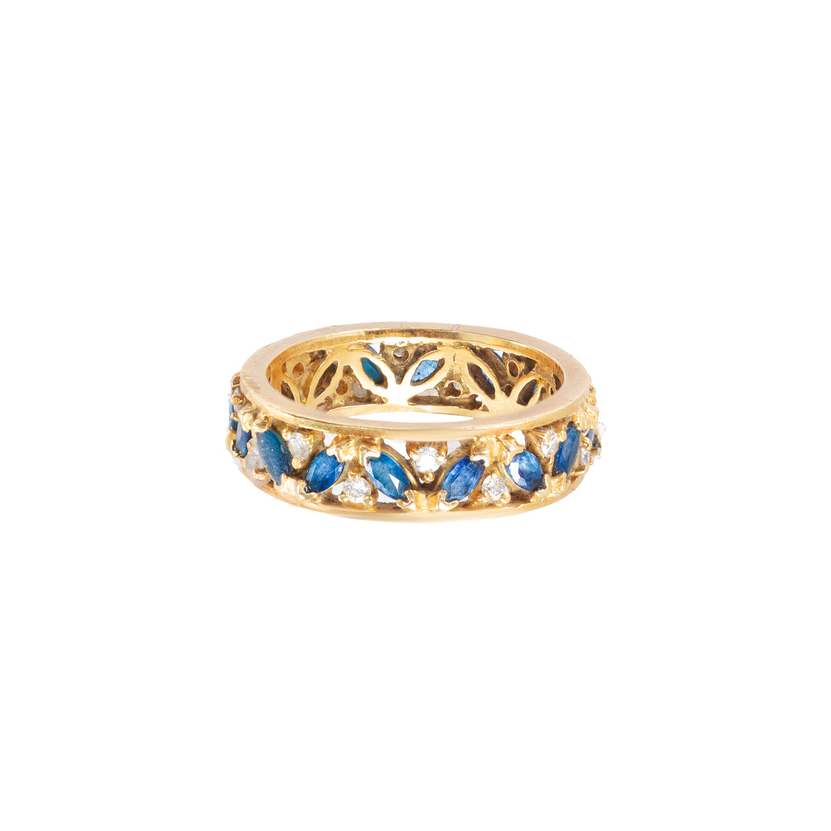 18ct Gold Sapphire Diamond Ring