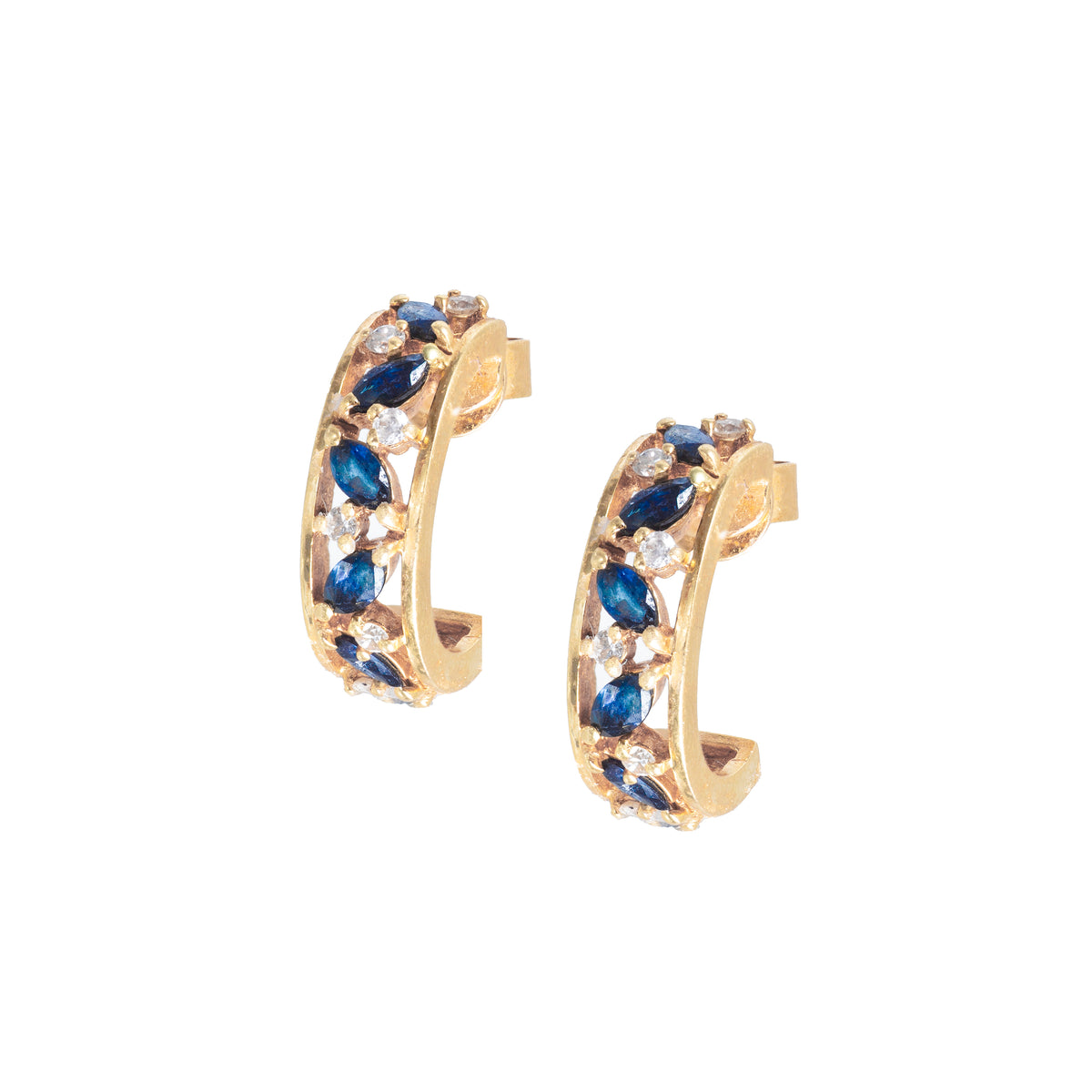 Sapphire and Diamond Earrings