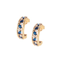 Sapphire and Diamond Earrings