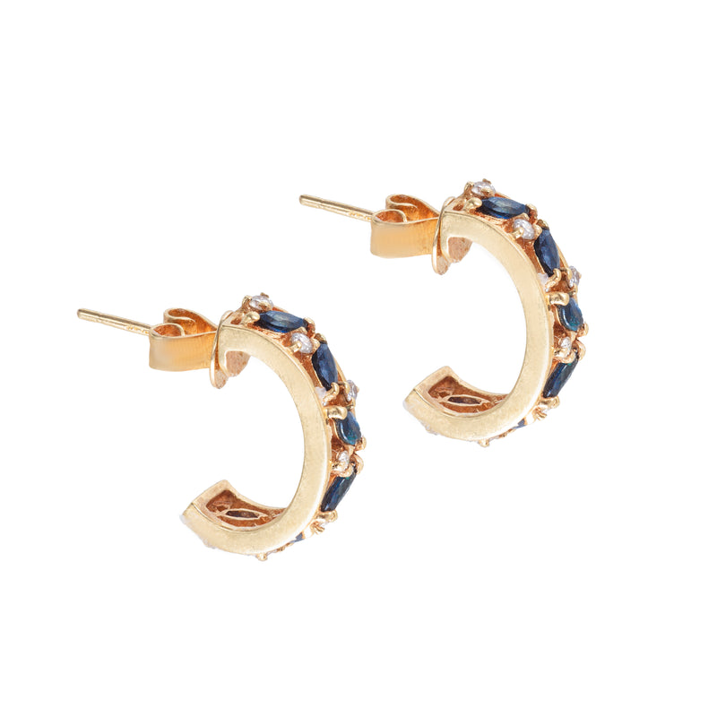 Sapphire and Diamond Earrings