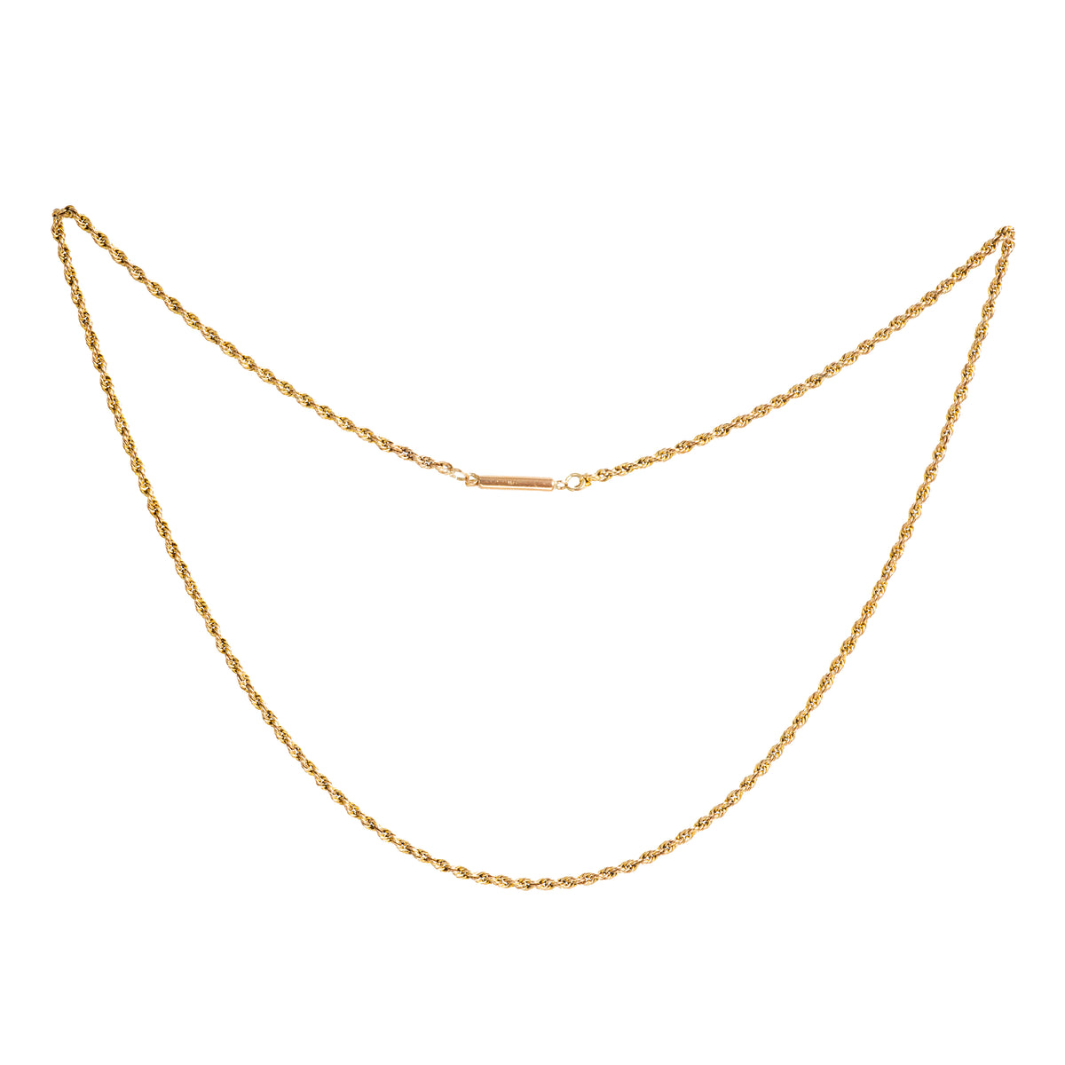 Vintage 9ct Gold Rope Chain | English c.1960s