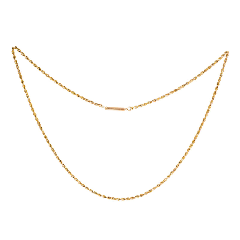 Vintage 9ct Gold Rope Chain | English c.1960s