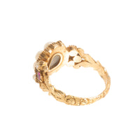 Victorian Ruby & Pearl Morning Ring