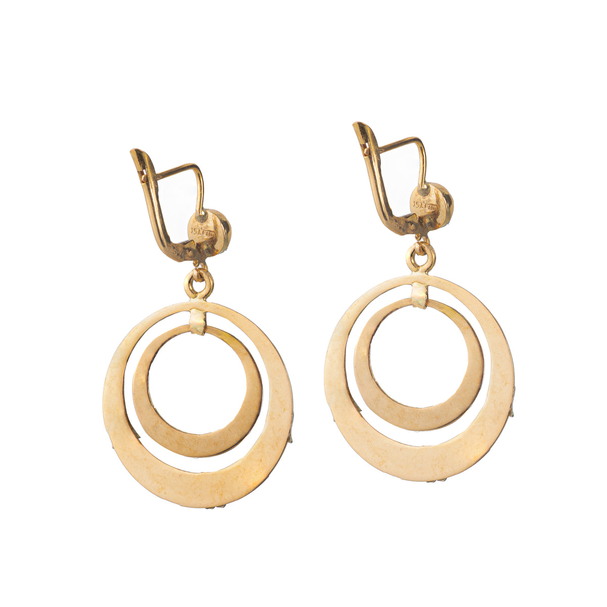 Italian 18ct Gold Double Hoop Earrings