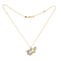 * 18ct gold turtle pendant with cognac and white diamonds, E L T O N S Mayfair