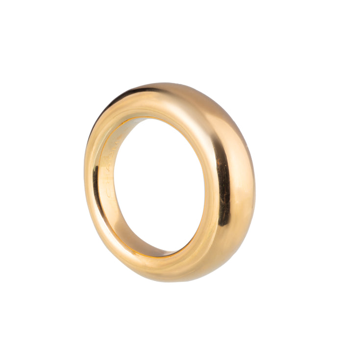 Vintage Chaumet Anneau dome ring in 18ct yellow gold, French hallmarks, c.1990

