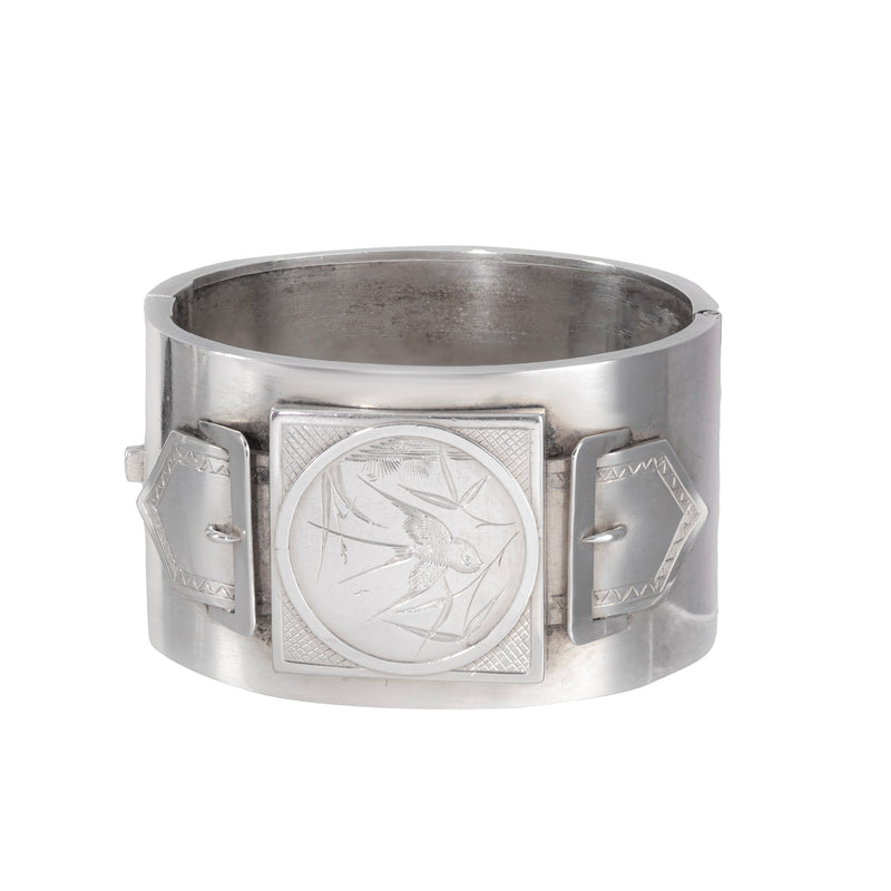 A Victorian Silver Cuff Bangle