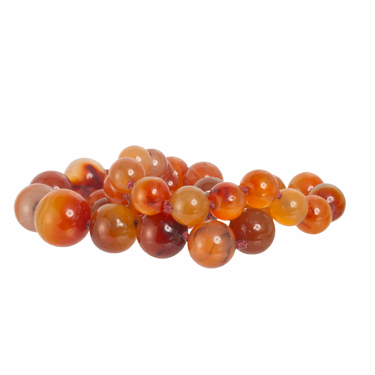 Natural tone carnelian necklace, British 1960s