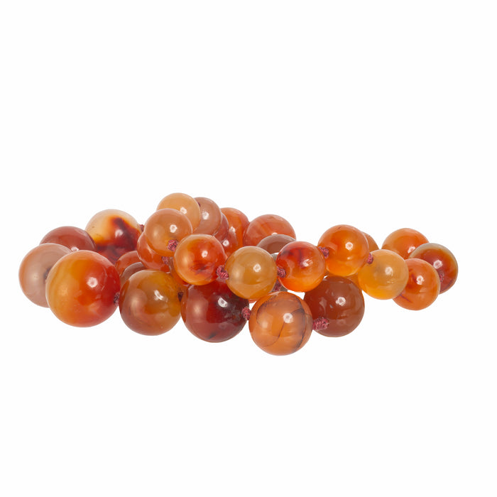 Natural tone carnelian necklace, British 1960s