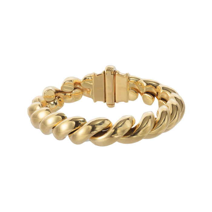 Piaget 18ct yellow gold bracelet with twisted design, 1994