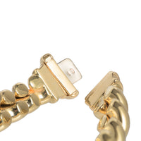 Close-up of sculptural 18ct gold twist bracelet by Piaget