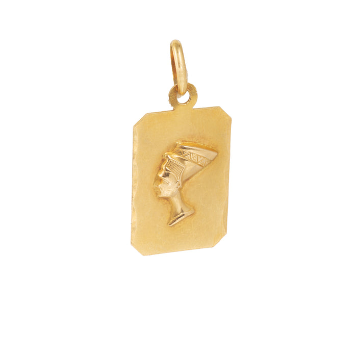 Vintage Italian 18ct gold Nefertiti pendant, 1970s