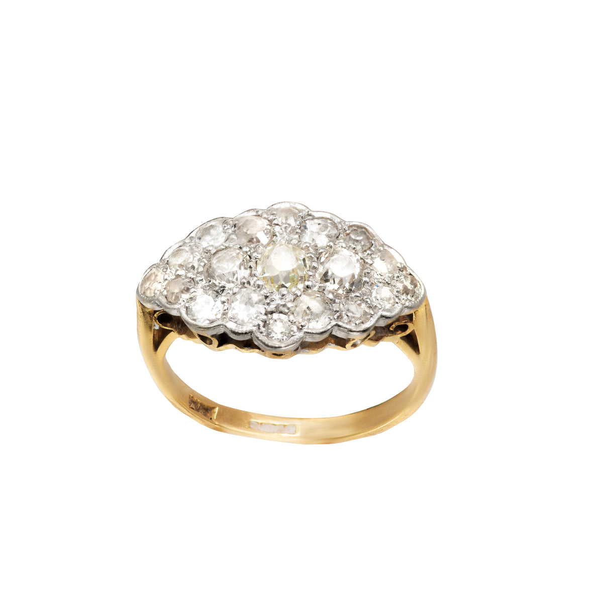Diamond Cluster Gold Ring