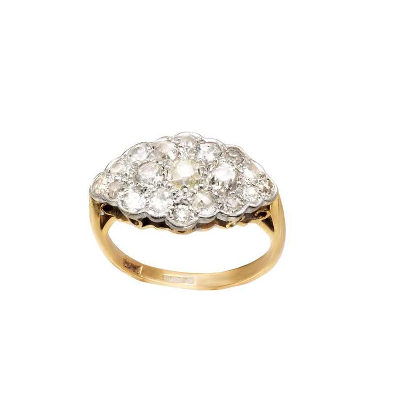 Diamond Cluster Gold Ring