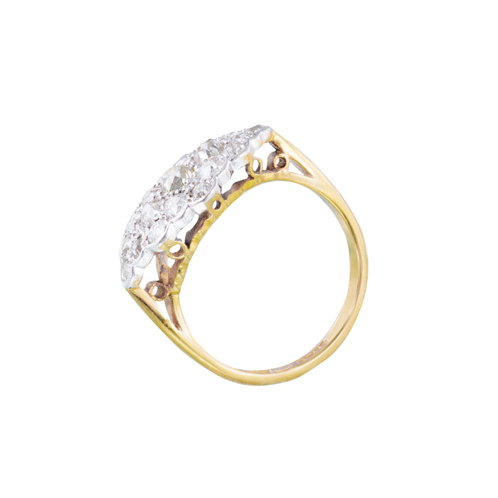 Diamond Cluster Gold Ring
