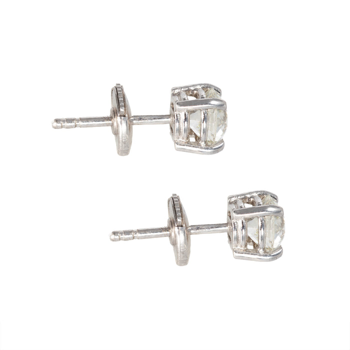 Refined diamond stud earrings in platinum, E L T O N S Mayfair