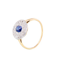A Deco Burma Sapphire Diamond Ring