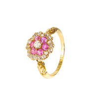Ruby Diamond Cluster Ring