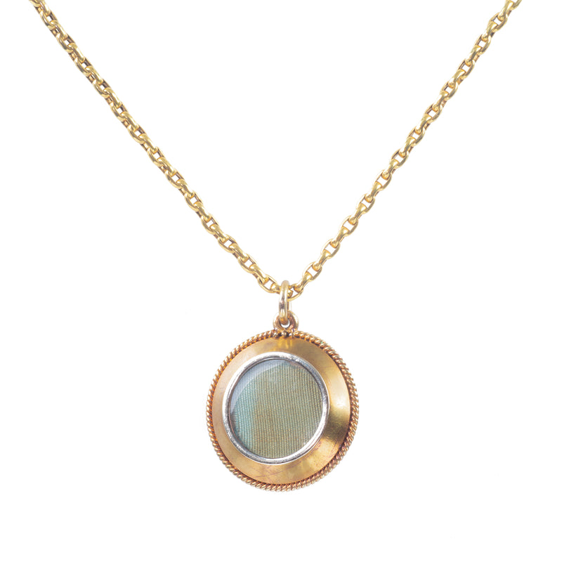 A Turquoise Diamond Gold Pendant