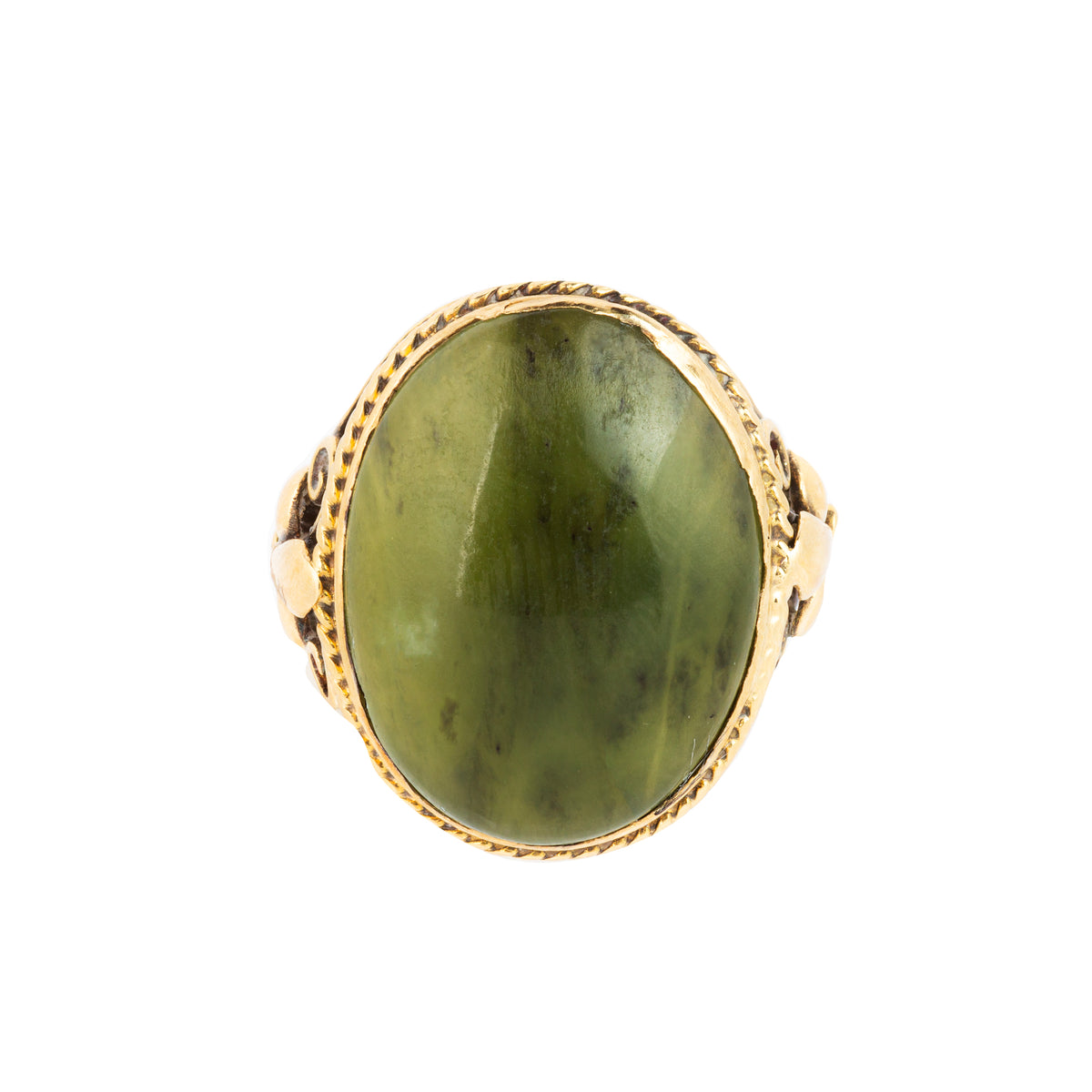 Bernard Instone Connemara Marble Ring | 18ct Gold c.1930s