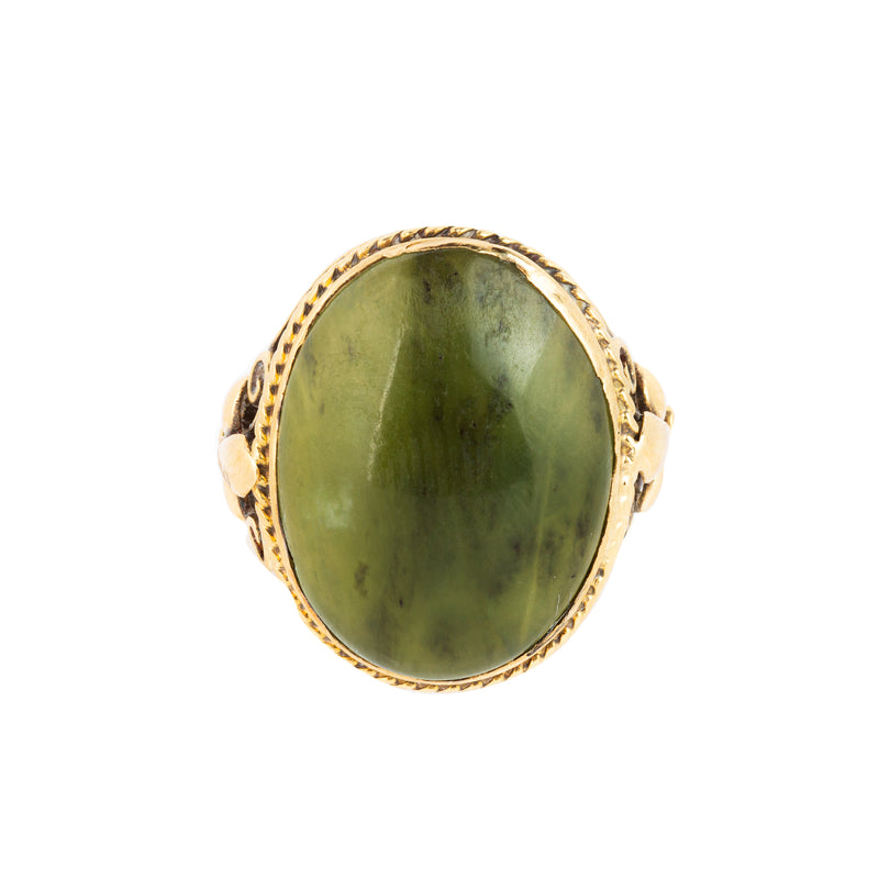 Bernard Instone Connemara Marble Ring | 18ct Gold c.1930s