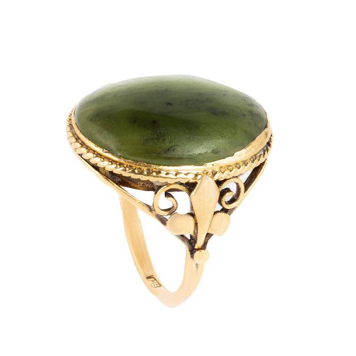 Bernard Instone Connemara Marble Ring | 18ct Gold c.1930s