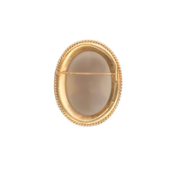 18ct Gold Hardstone Cameo Brooch | French, c.1860s