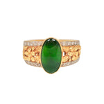 A Jade Diamond Ring
