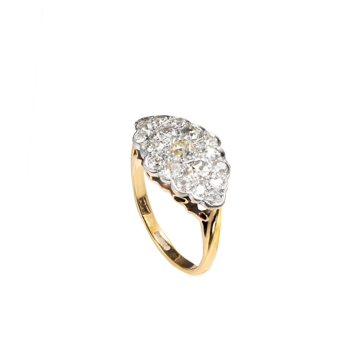 Diamond Cluster Gold Ring