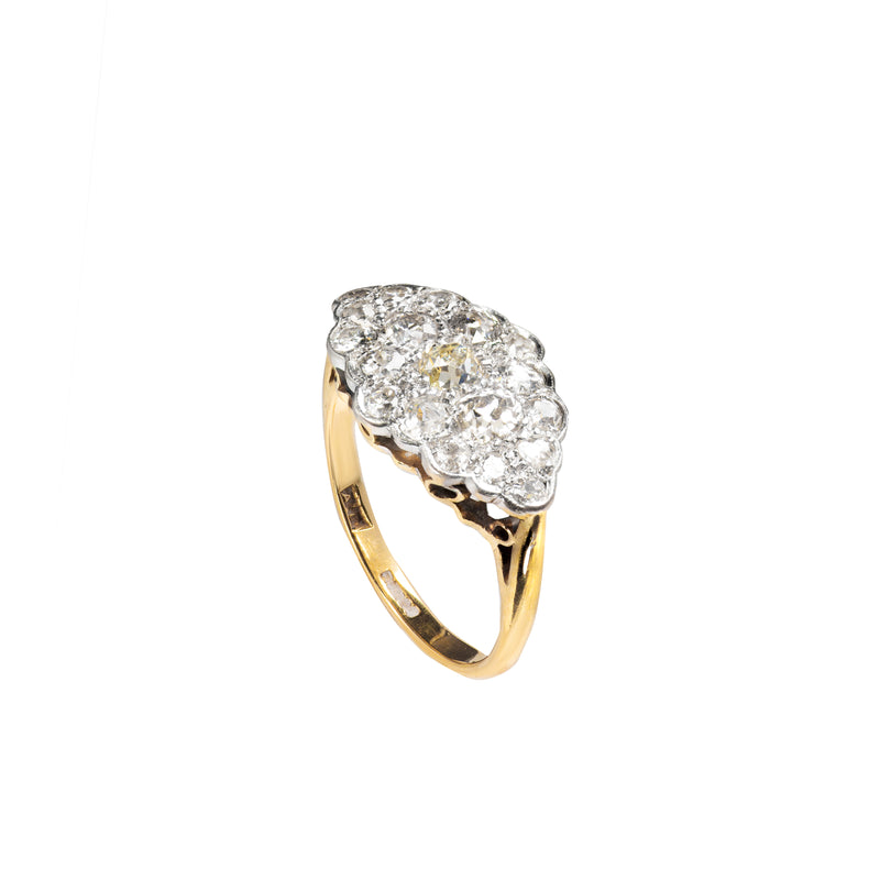 Diamond Cluster Gold Ring