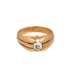 A Solitaire Diamond Gold Ring
