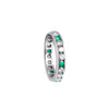 A Diamond Emerald Gold Eternity Ring