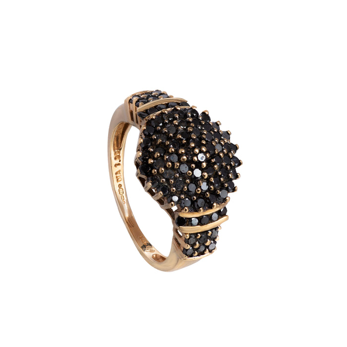 A Black Diamond Gold Ring