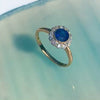 A Sri Lankan Sapphire Diamond Ring