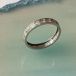 An Old Cut Diamond Platinum Eternity Ring