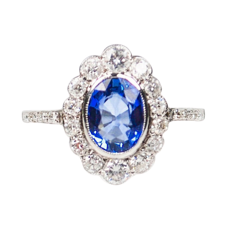 A Sapphire Diamond ring