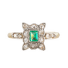 An Antique Emerald Diamond ring